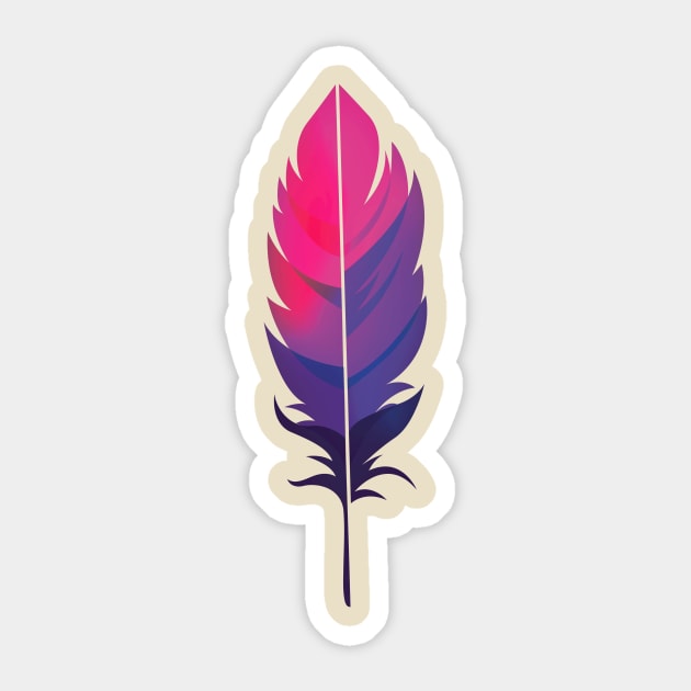 Colorful nature feather Sticker by uniboutique